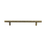 M Marcus Heritage Brass Cabinet Pull T-Bar Hammered Design 160mm Centre to Centre